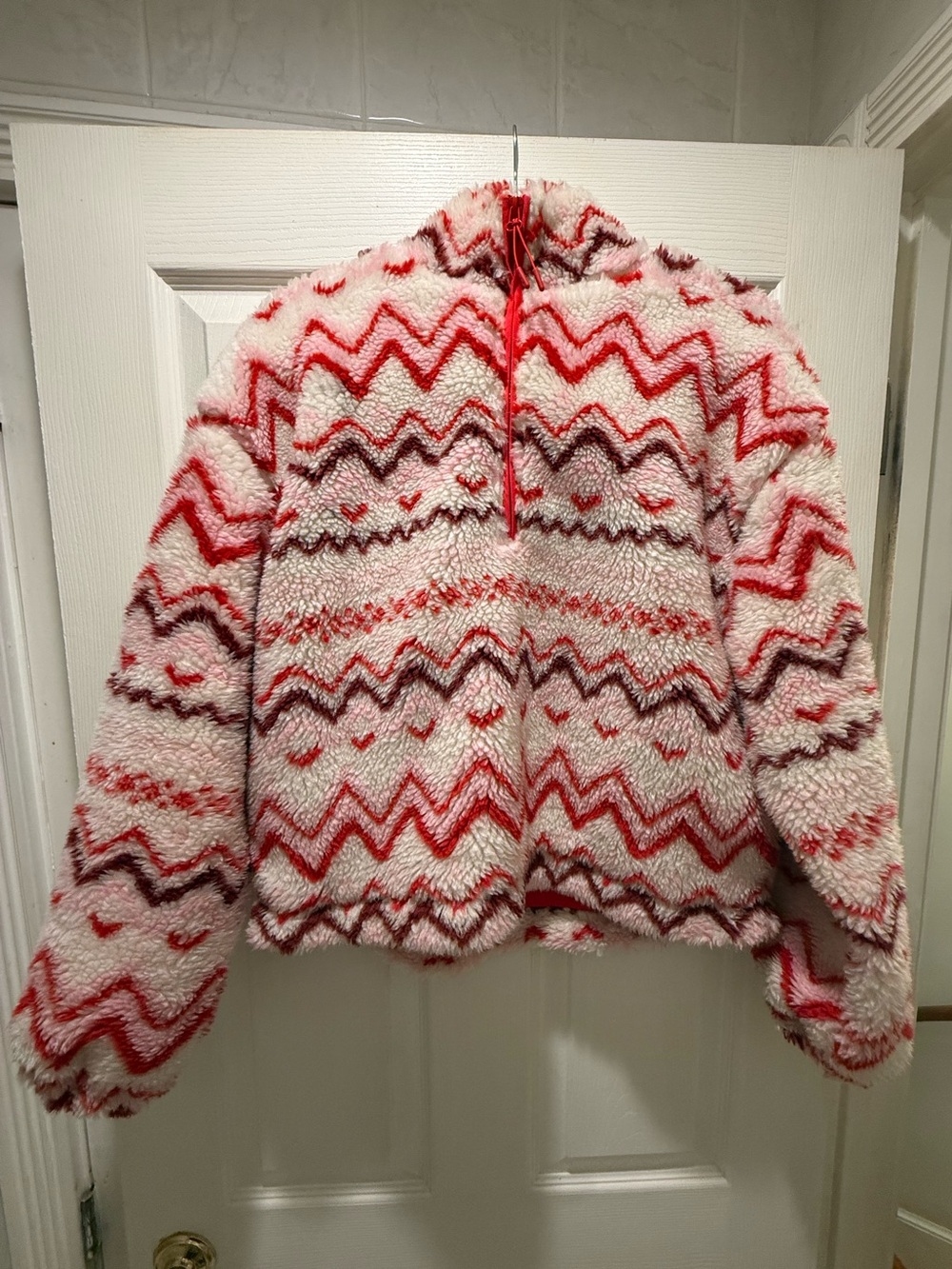 NWT Beach Riot x Anthropologie Leona Slopes Sherpa Quarter Zip XS